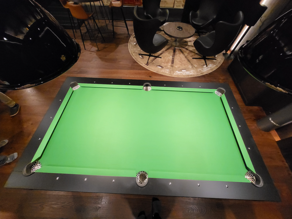 Billiard table by size
